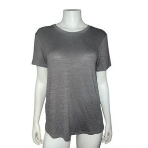 Philosophy Women's Cut and Sew Knit Top Blouse Smoke Grey Large NWT